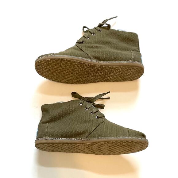 TOMS Desert Botas Chukka Boots Army Green Men's 7/Women's 8.5 - Picture 5 of 9
